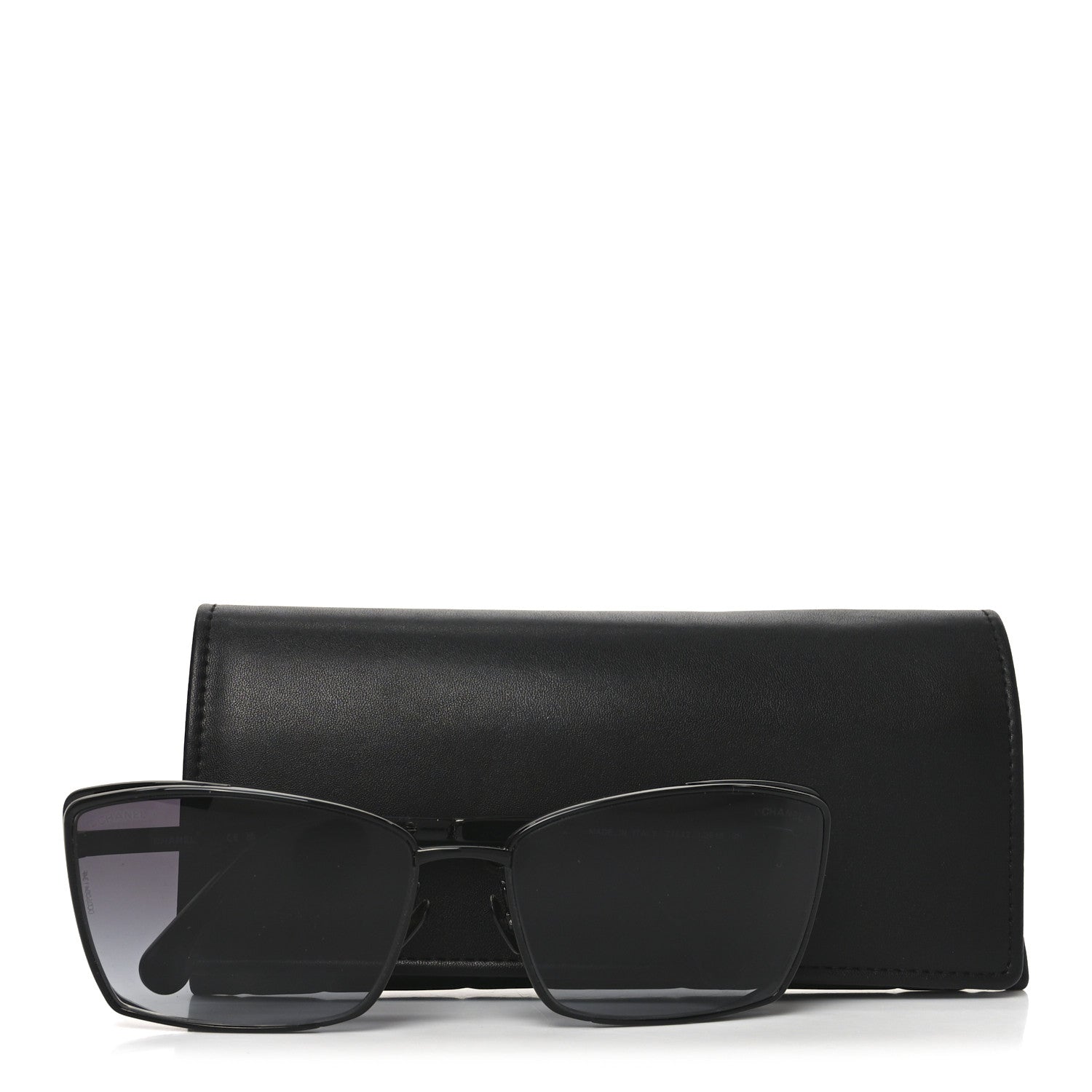 Chanel Metal Logo Square Sunglasses 71542 Black 7 of 7