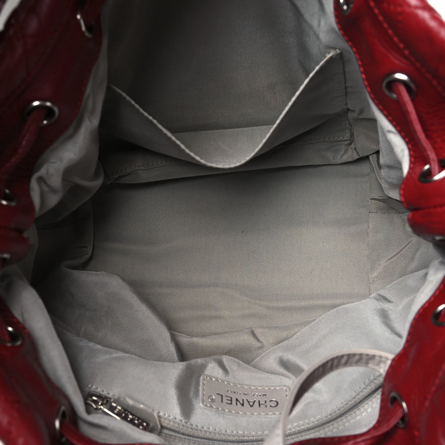 Lambskin Quilted Beijing Backpack Red