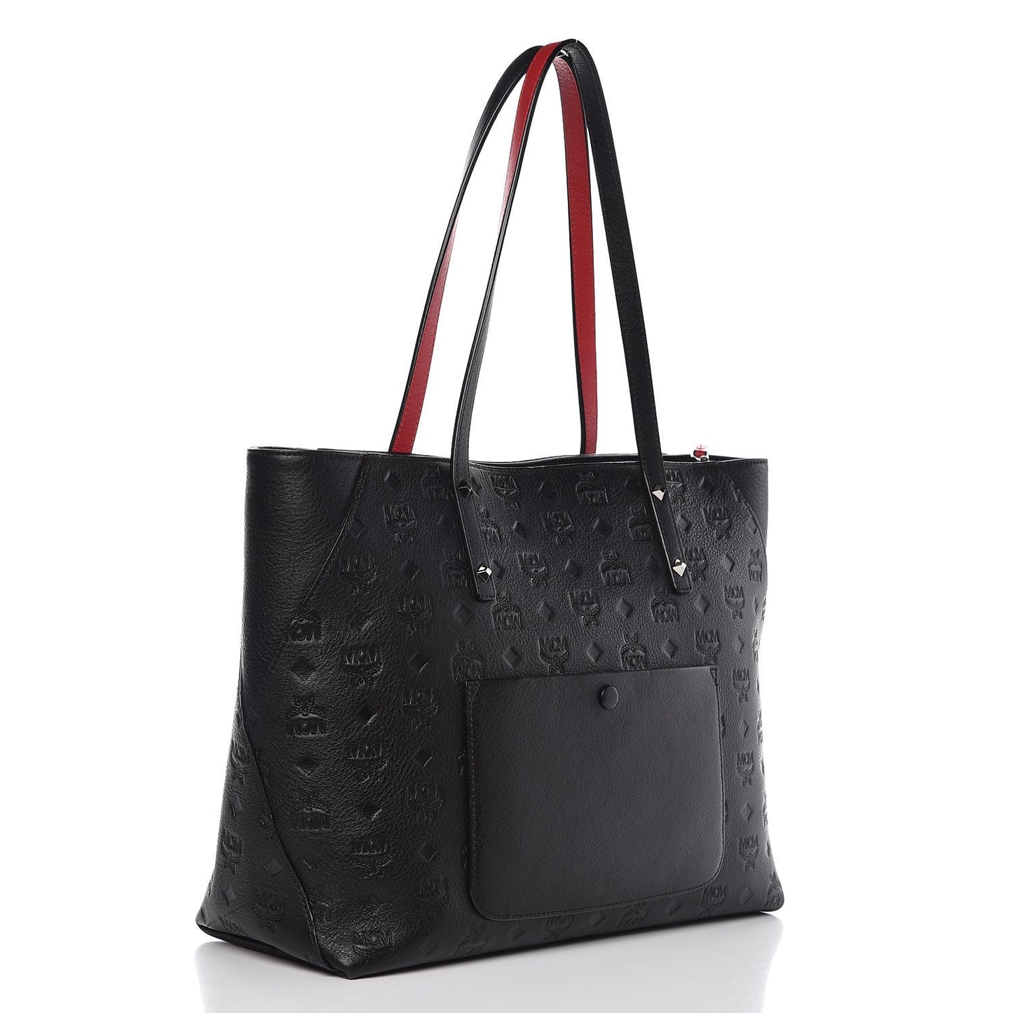 Calfskin Ottomar Monogram Medium Klara Shopper Tote Black
