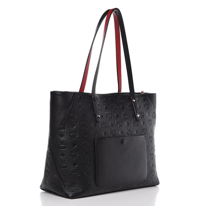 MCM Calfskin Ottomar Monogram Medium Klara Shopper Tote Black 3 of 7