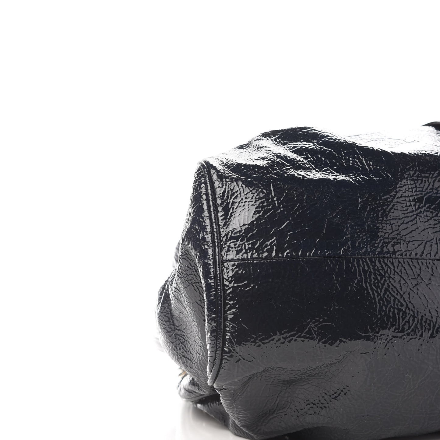 Crushed Patent Riki Bag Blue