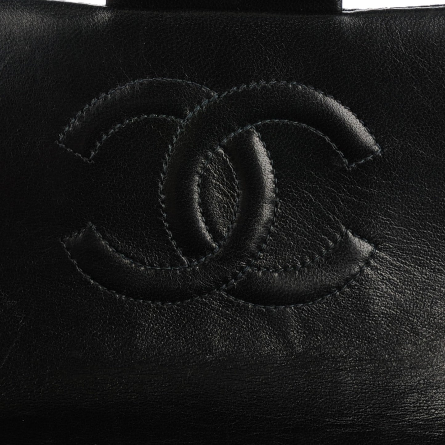 Lambskin Quilted Mini Square Flap Black