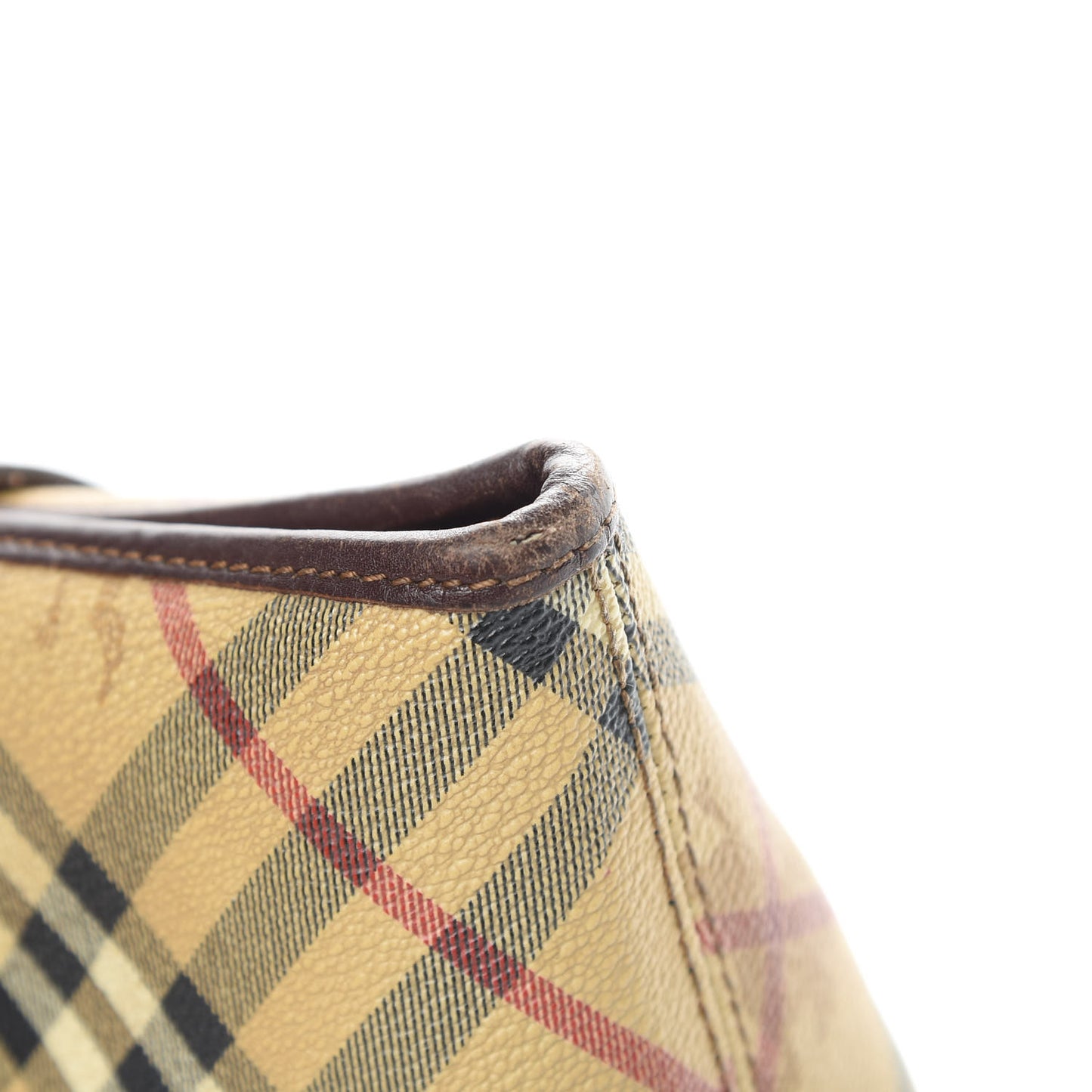 Haymarket Check Studded Tote Bag Chocolate