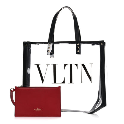 Valentino Garavani Plexy VLTN Shopping Bag Transparent 1 of 12