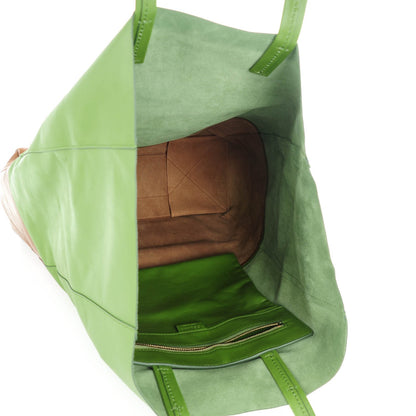 Celine Lambskin Vertical Bi-Cabas Green 5 of 8