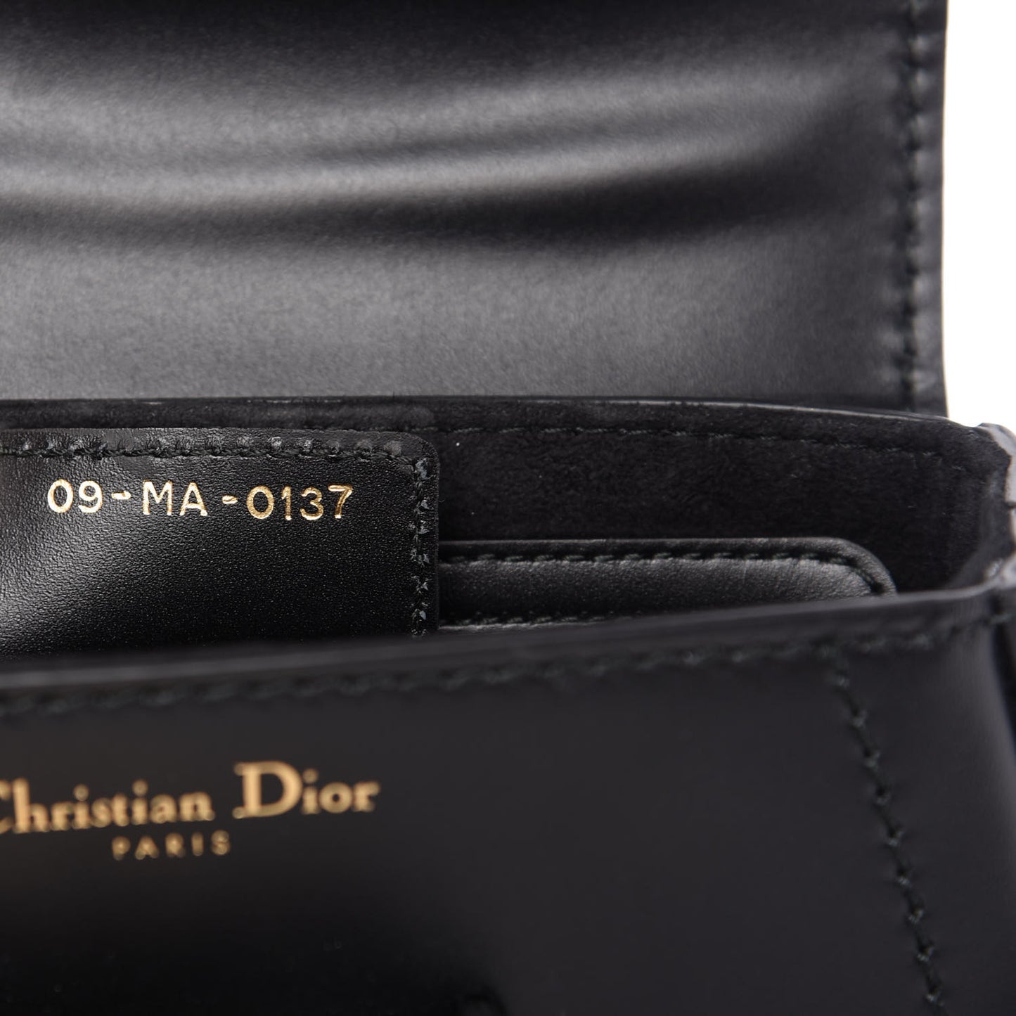 Calfskin Mini D Fence Saddle Bag Black