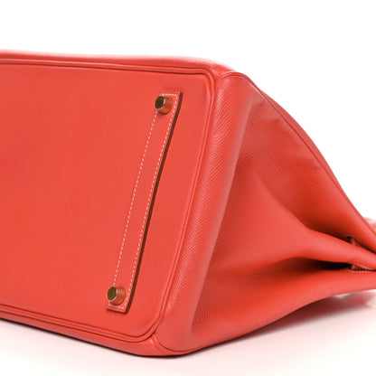 Hermes Epsom Candy Birkin 35 Rose Jaipur Gold 10 of 15