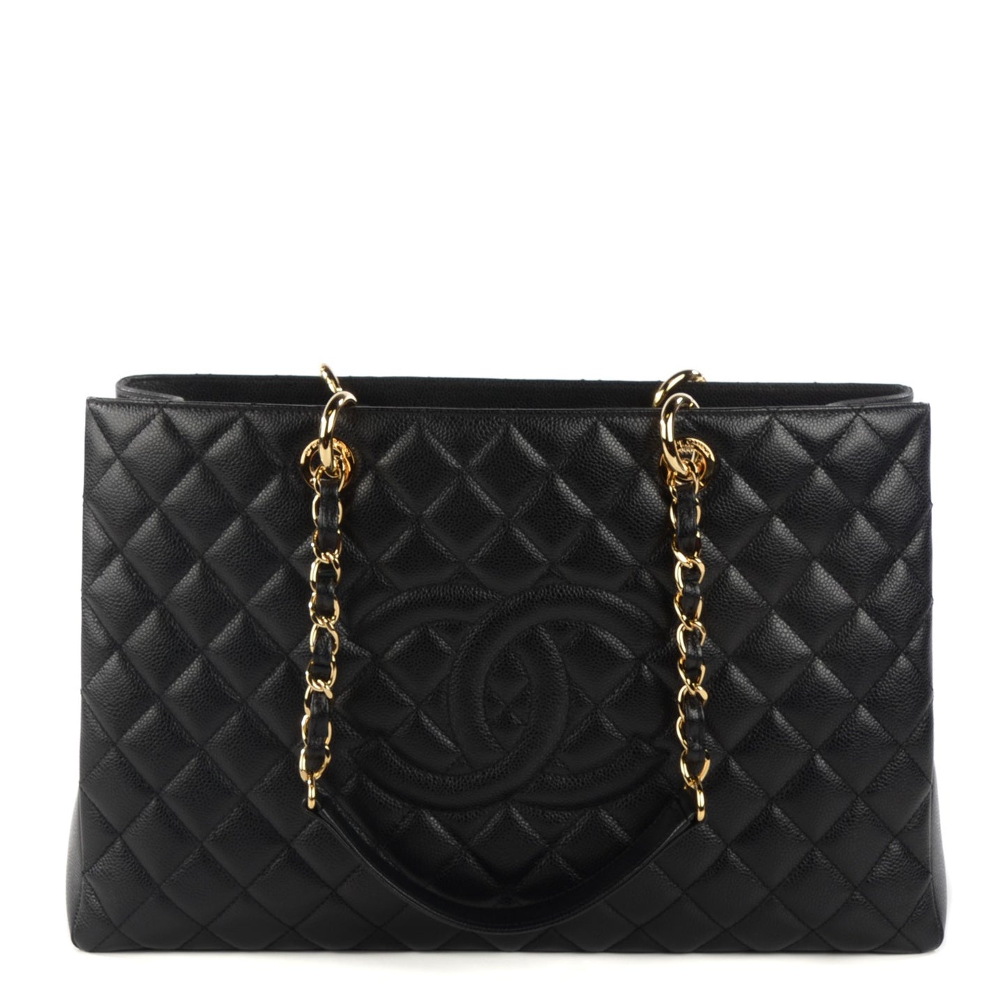 Caviar Quilted XL Grand Shopping Tote GST Black