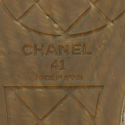 Chanel Grained Calfskin CC Espadrilles 41 White Black 6 of 8