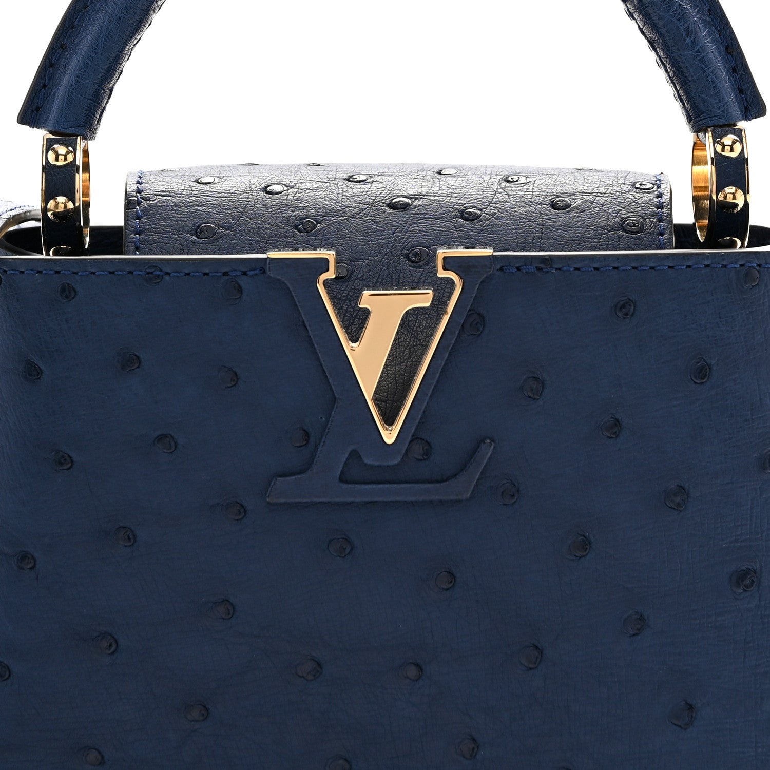 Louis Vuitton Ostrich Capucines Mini Indigo 7 of 9