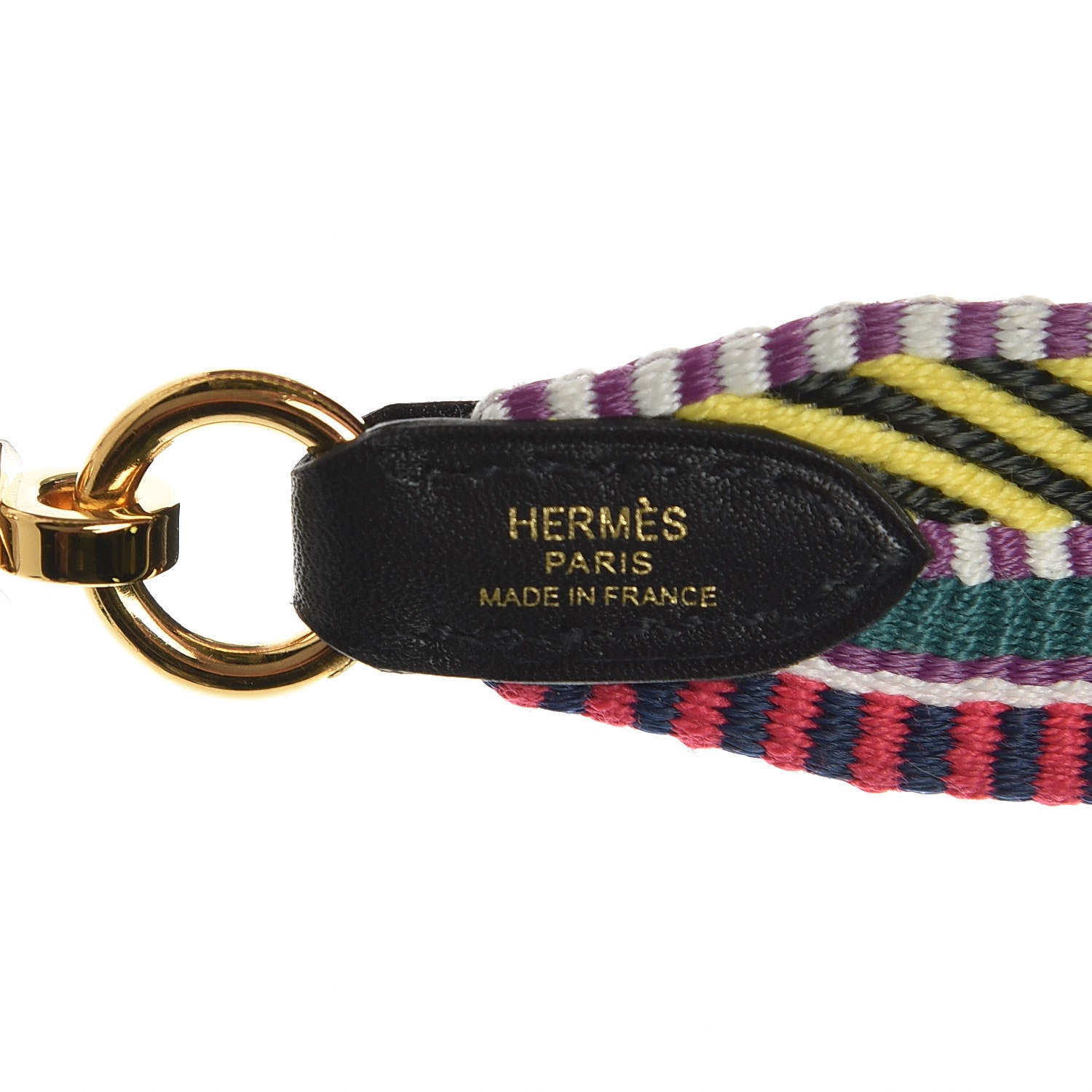 Hermes Toile Swift 25mm Sangle Cavale Shoulder Strap Multicolor Black 4 of 6