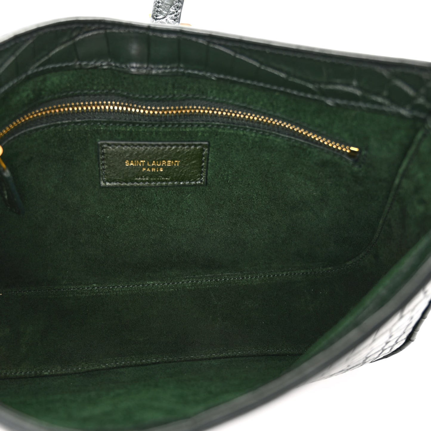 Calfskin Crocodile Embossed LE 5 A 7 Hobo New Vert Fonce