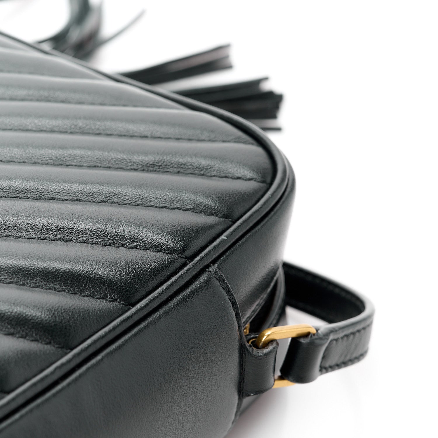 Saint Laurent Calfskin Matelasse Monogram Lou Camera Bag Black 14 of 15
