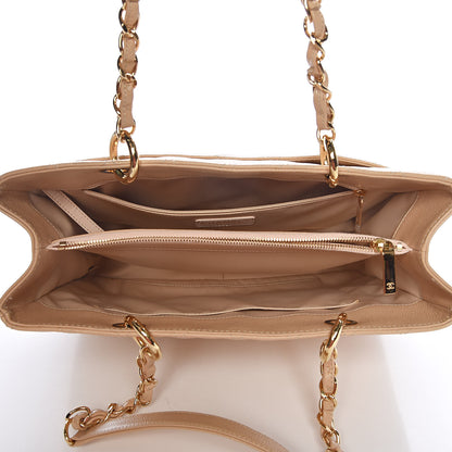 Chanel Caviar Quilted Grand Shopping Tote GST Beige Clair 5 of 13