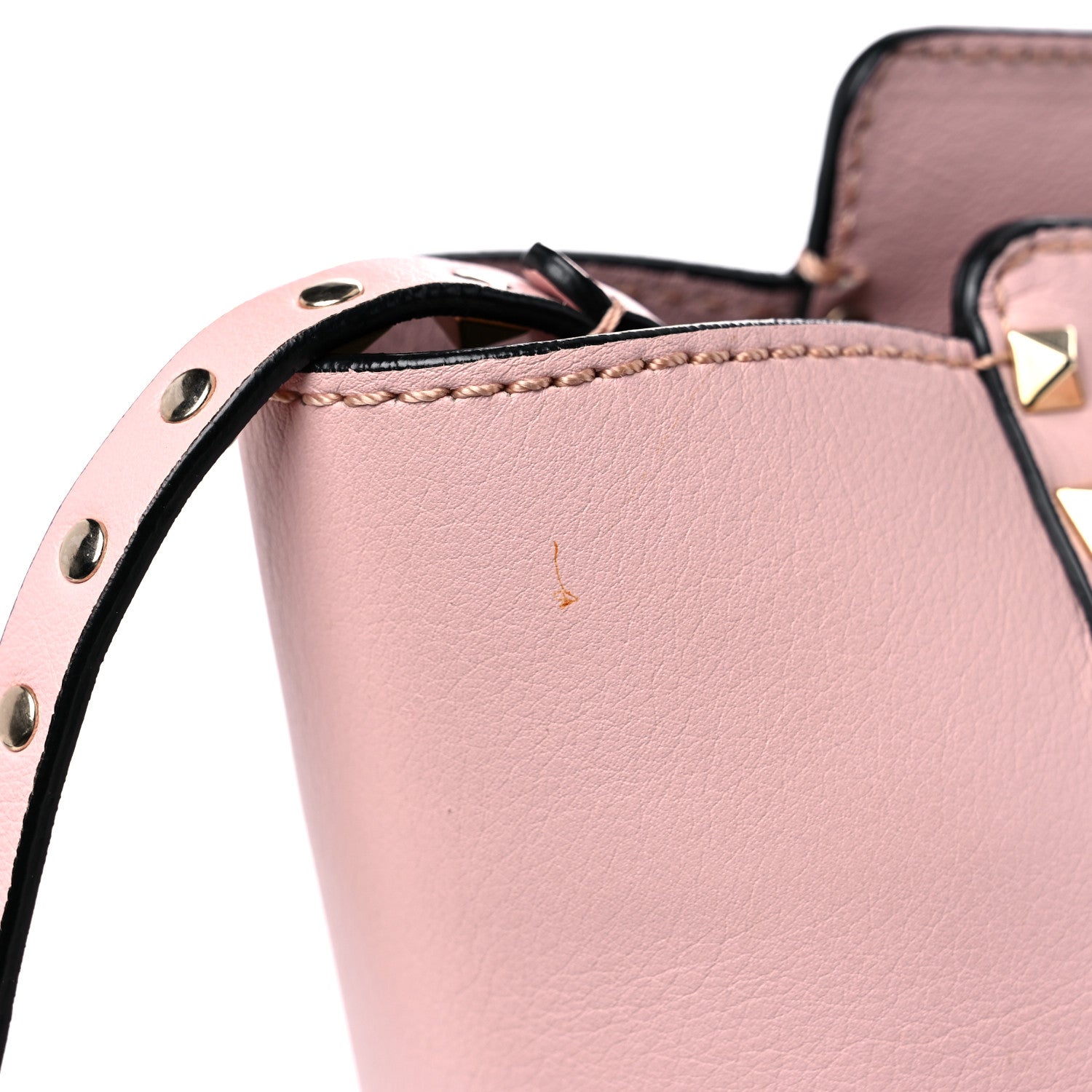 Valentino Garavani Vitello Small Rockstud Double Handle Tote Rose 23 of 24
