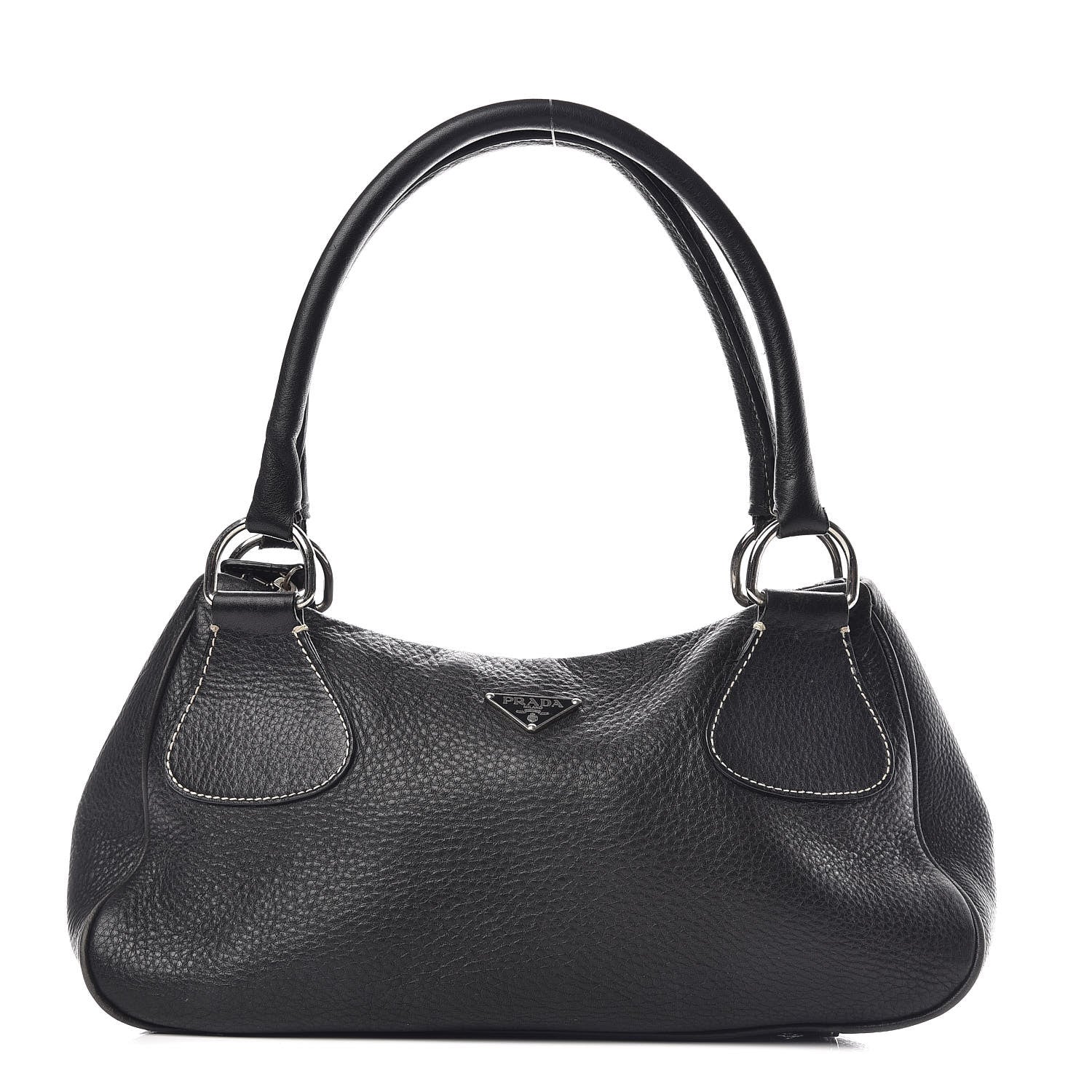 Prada Vitello Daino Box Shoulder Bag Nero Black 1 of 14