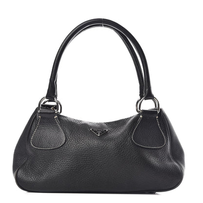 Prada Vitello Daino Box Shoulder Bag Nero Black 1 of 14