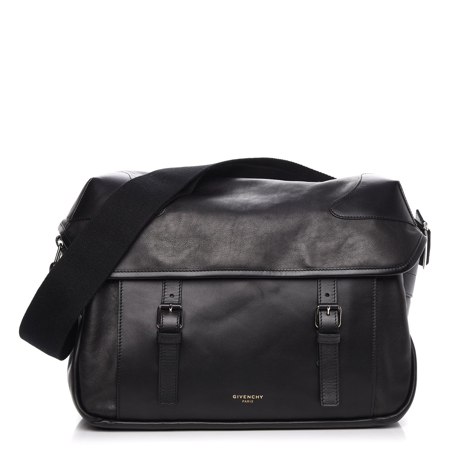 Calfskin Rider Messenger Bag Black