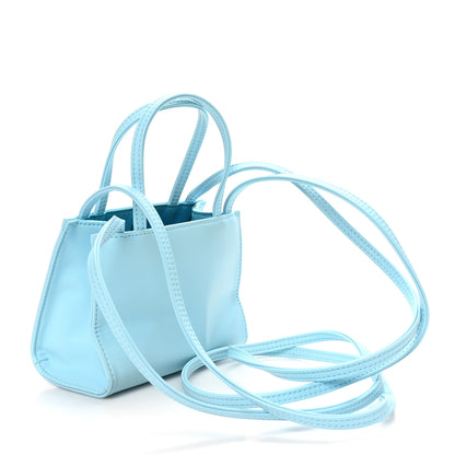 Telfar Vegan Leather Small Shopping Bag Pool Blue 3 of 9