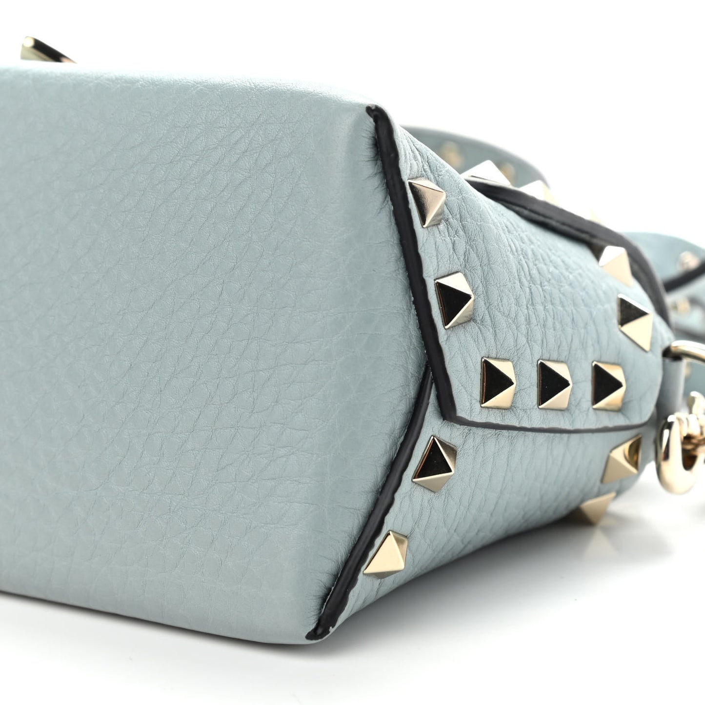 Pebbled Calfskin Mini Rockstud Crossbody Bag Nube