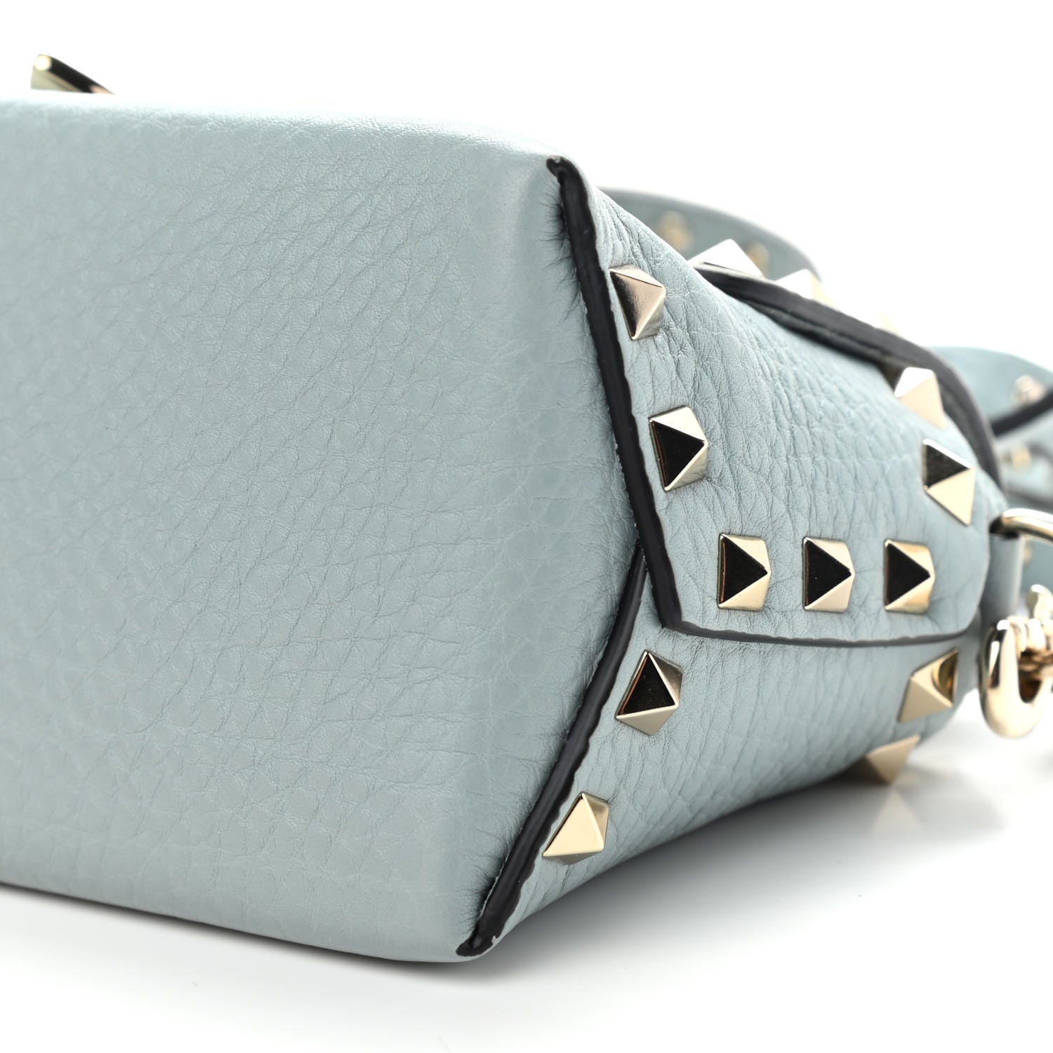 Valentino Garavani Pebbled Calfskin Mini Rockstud Crossbody Bag Nube 9 of 9