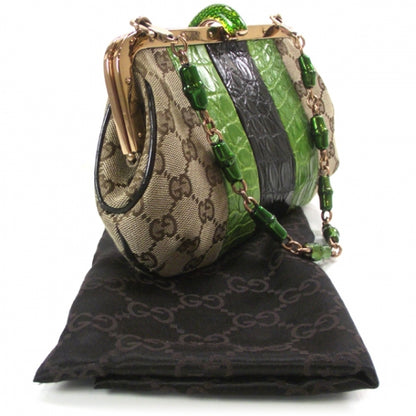 Gucci Monogram Alligator Jeweled Dragon Evening Bag 3 of 9