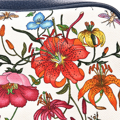 Gucci Canvas Flora Floral Shoulder Bag White Blue Agata Mulitcolor 10 of 11