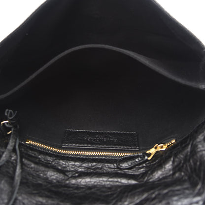 Balenciaga Agneau Giant 12 Gold Hardware Envelope Strap Clutch Black 5 of 10