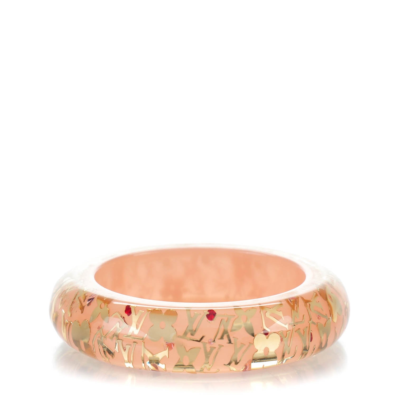Louis Vuitton Resin Swarovski Medium Inclusion Bracelet GM Rose 1 of 4