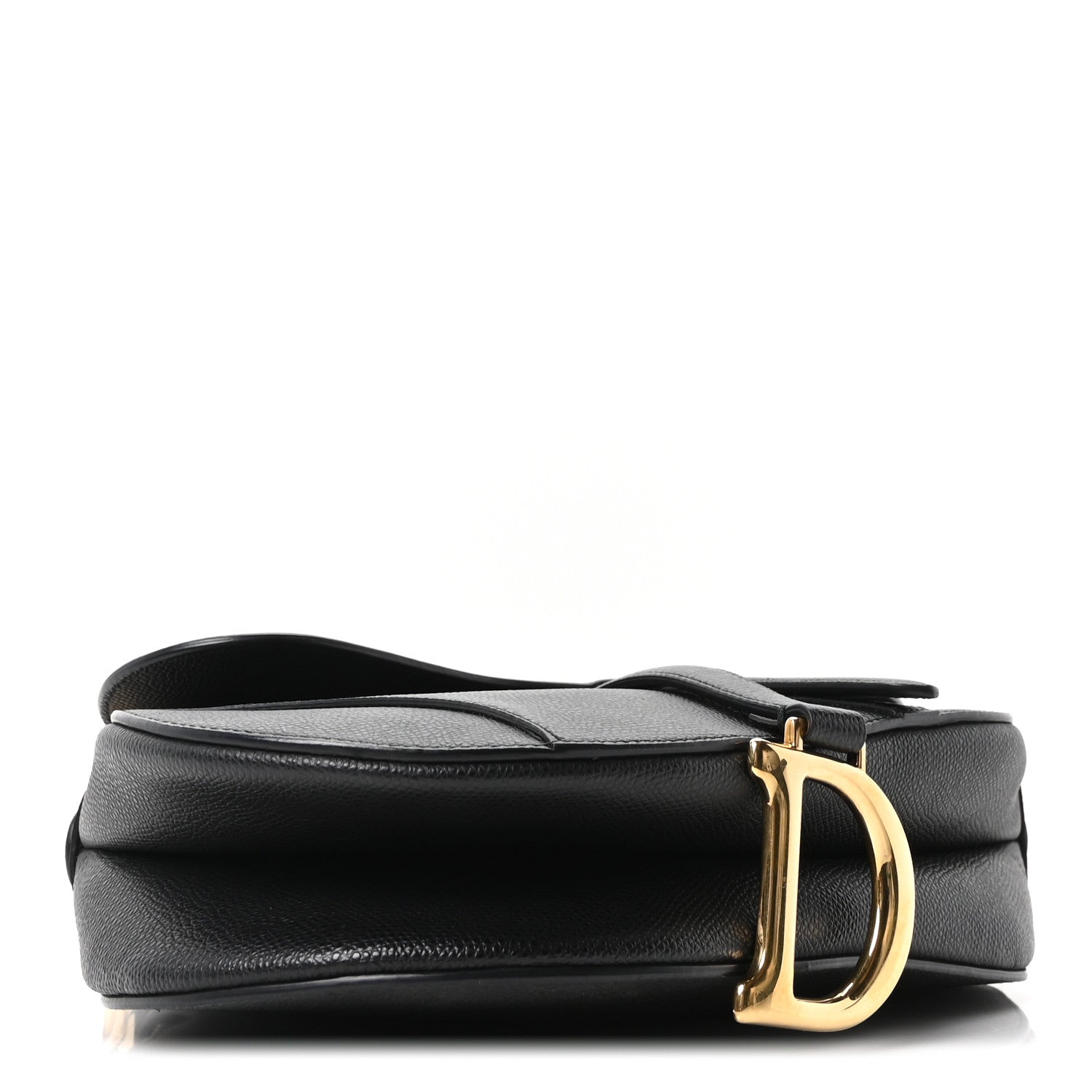 Christian Dior Grained Calfskin Saddle Bag Black 1860755