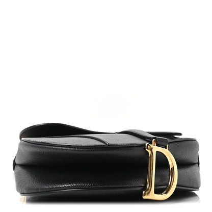 Christian Dior Grained Calfskin Saddle Bag Black 4 of 10
