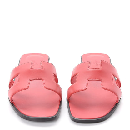 Hermes Calfskin Oran Sandals 40 Rose Cotinga 2 of 9