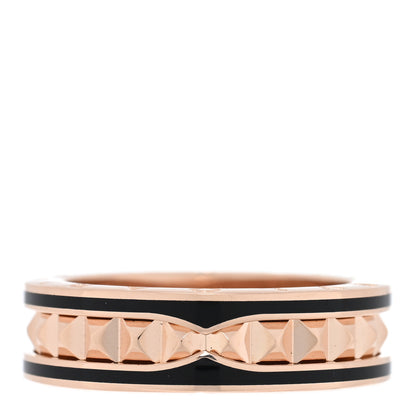 Bulgari 18K Rose Gold Black Ceramic B.Zero1 Rock One-Band Ring 61 9.5 3 of 4