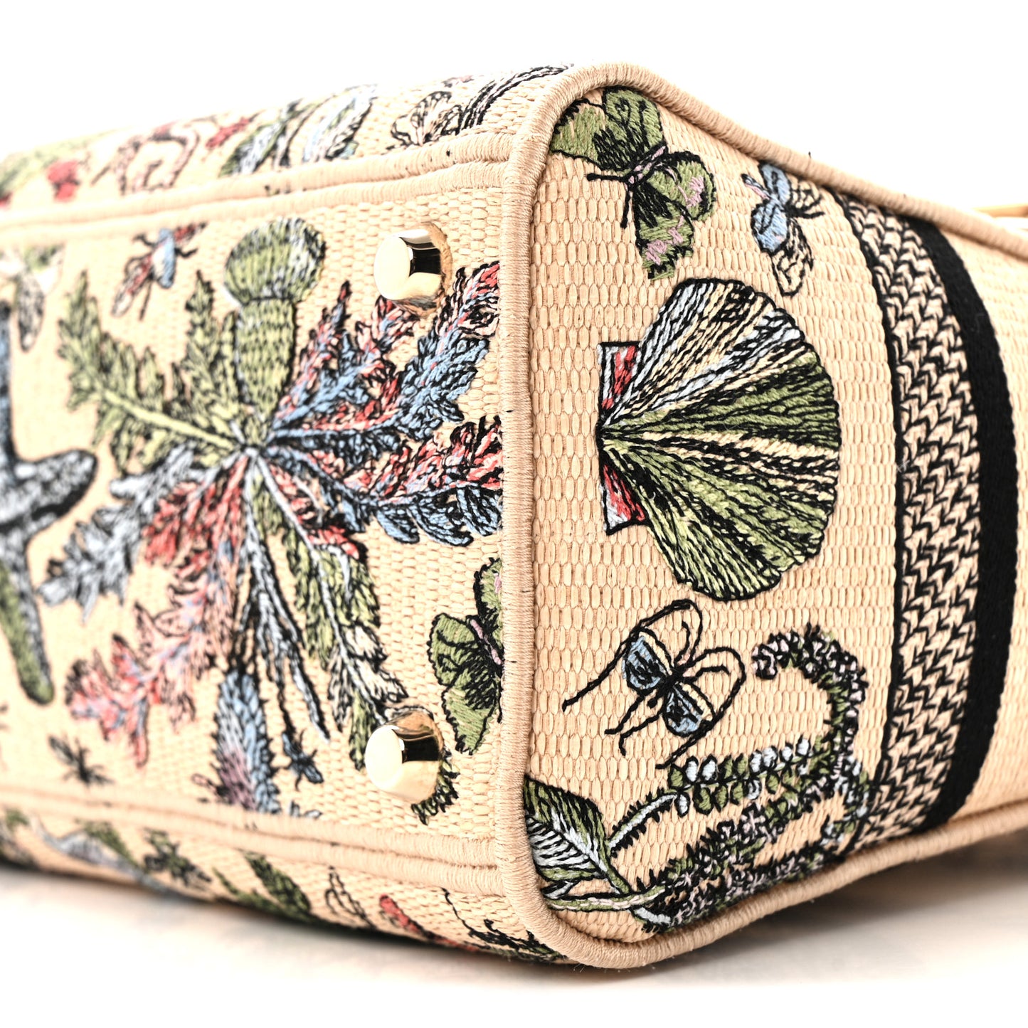 Canvas Cabinet De Curiosites Embroidered Medium Lady D-Lite Beige Multicolor