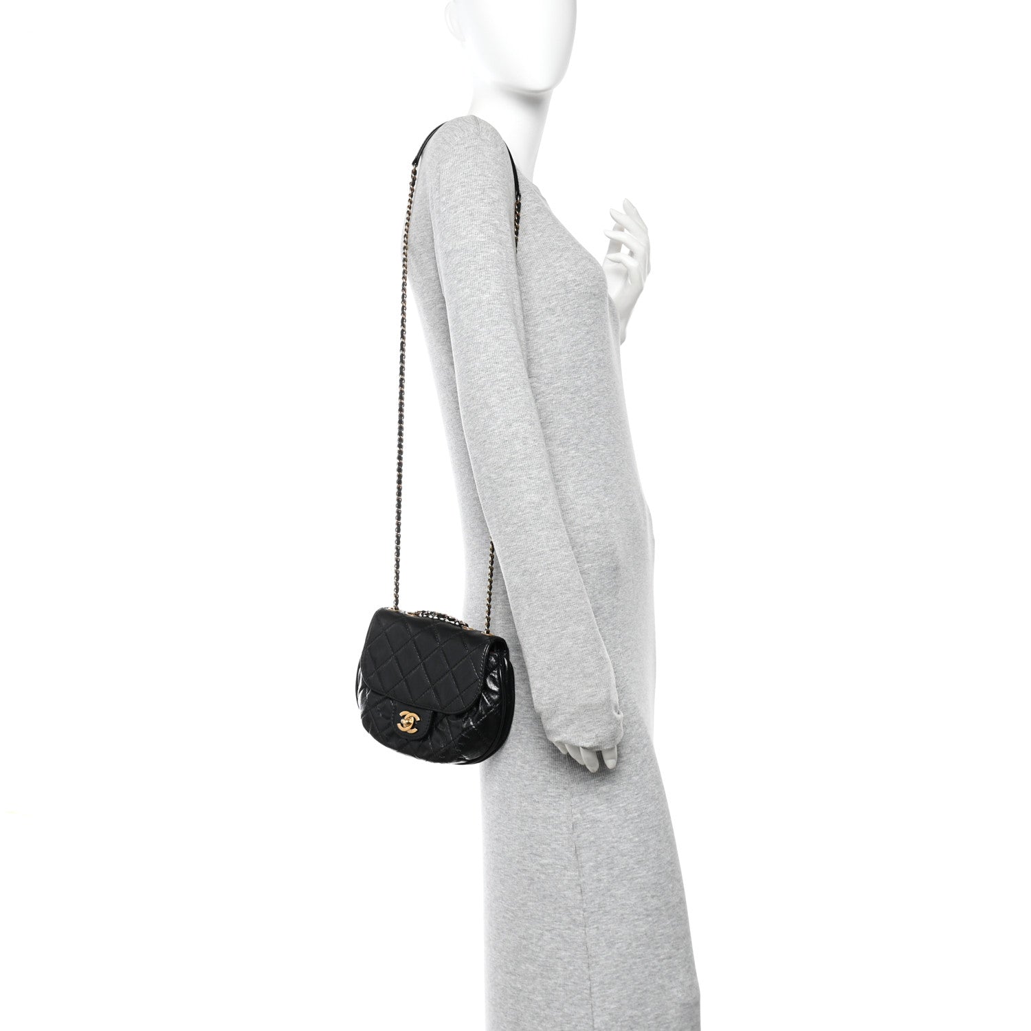 Chanel Glazed Calfskin Quilted Small Bubble CC Flap Black 2 of 10