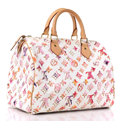 Louis Vuitton Watercolor Aquarelle Speedy 30 White 3 of 13