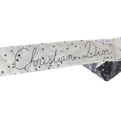 Christian Dior Silk Zodiac Cancer Mitzah Scarf Black 3 of 5