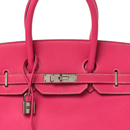 Hermes Epsom Candy Birkin 35 Rose Tyrien Tosca 8 of 13