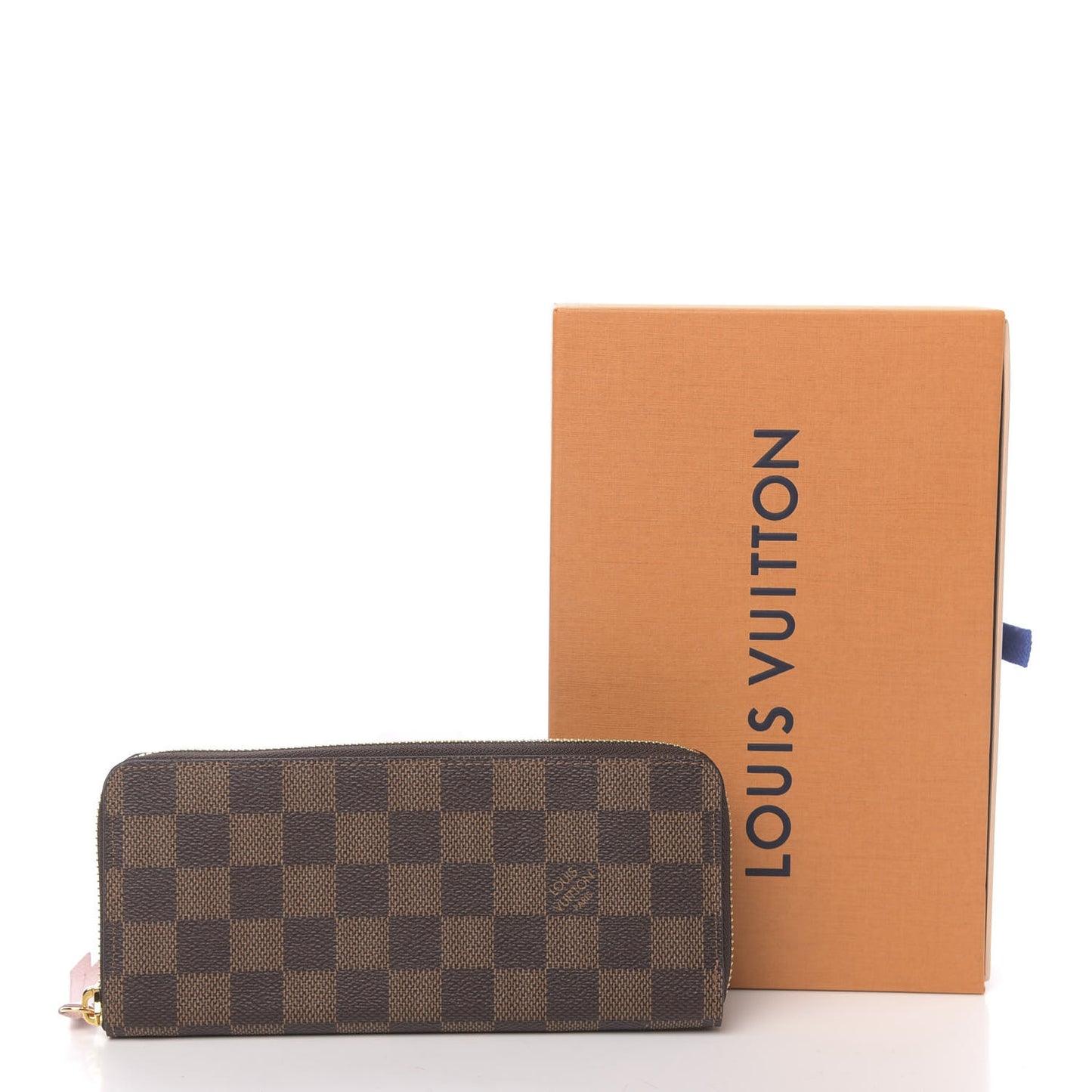 Damier Ebene Clemence Wallet Rose Ballerine