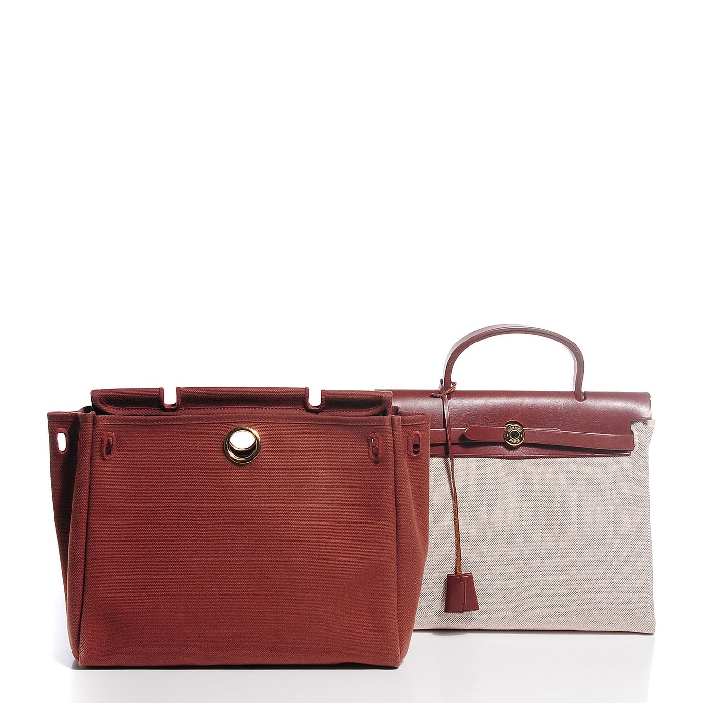 Vache Hunter Calfskin Toile Herbag 30 PM Havane