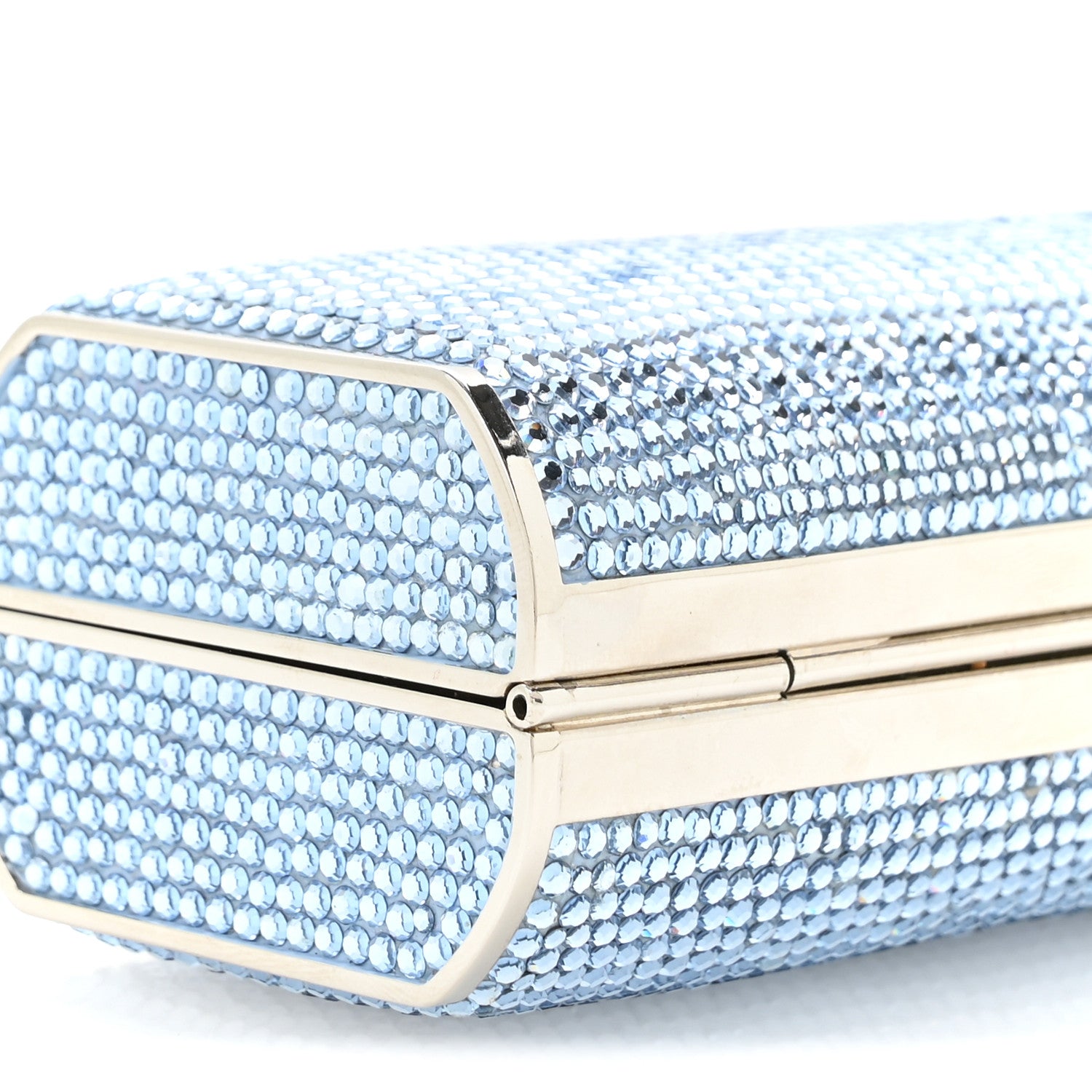 Judith Leiber Swarovski Crystal Minaudiere Clutch Blue 7 of 8