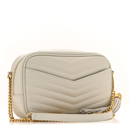 Saint Laurent Grain De Poudre Matelasse Monogram Mini Lou Camera Bag Crema Soft 5 of 25