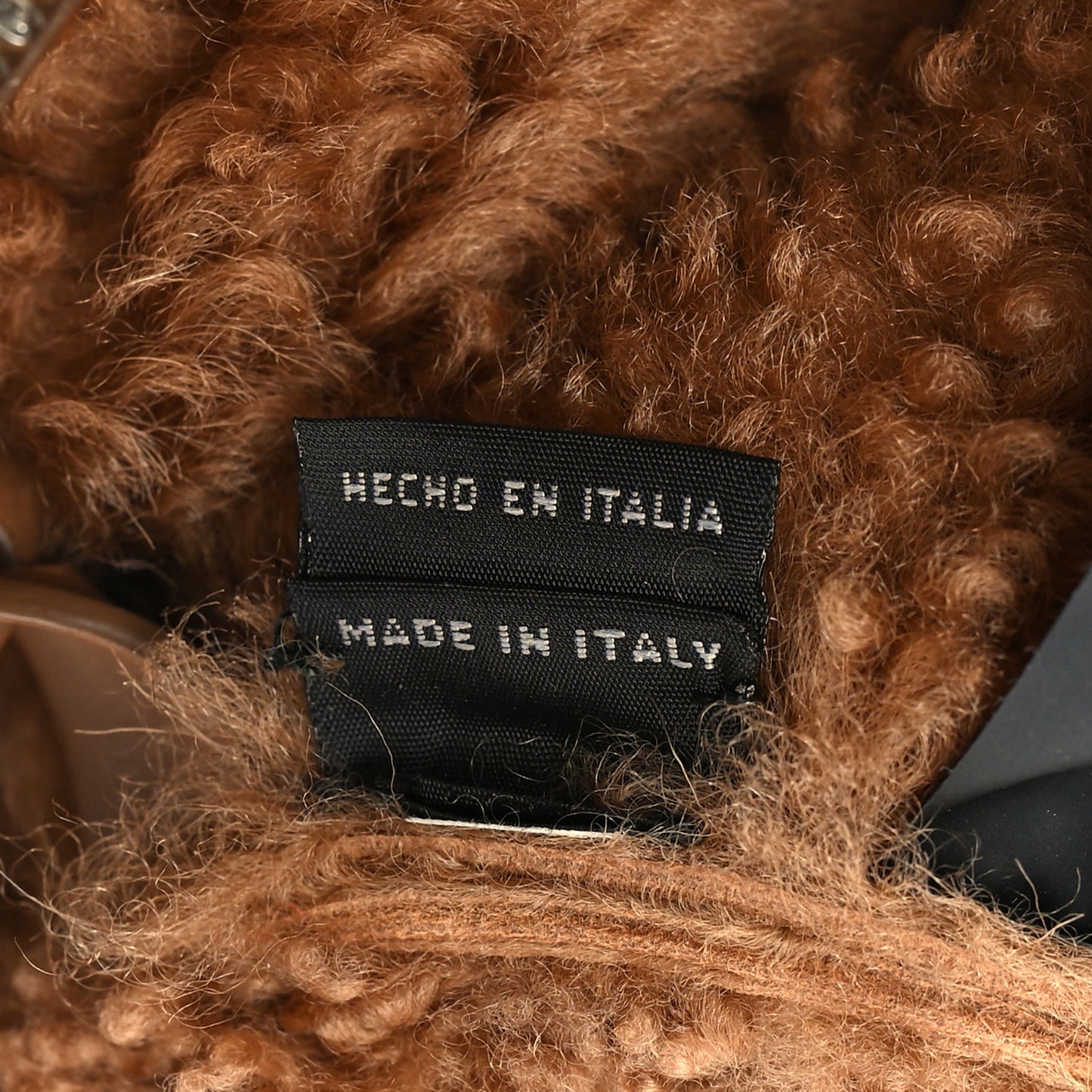 Shearling Suede Shopping Tote Caramel