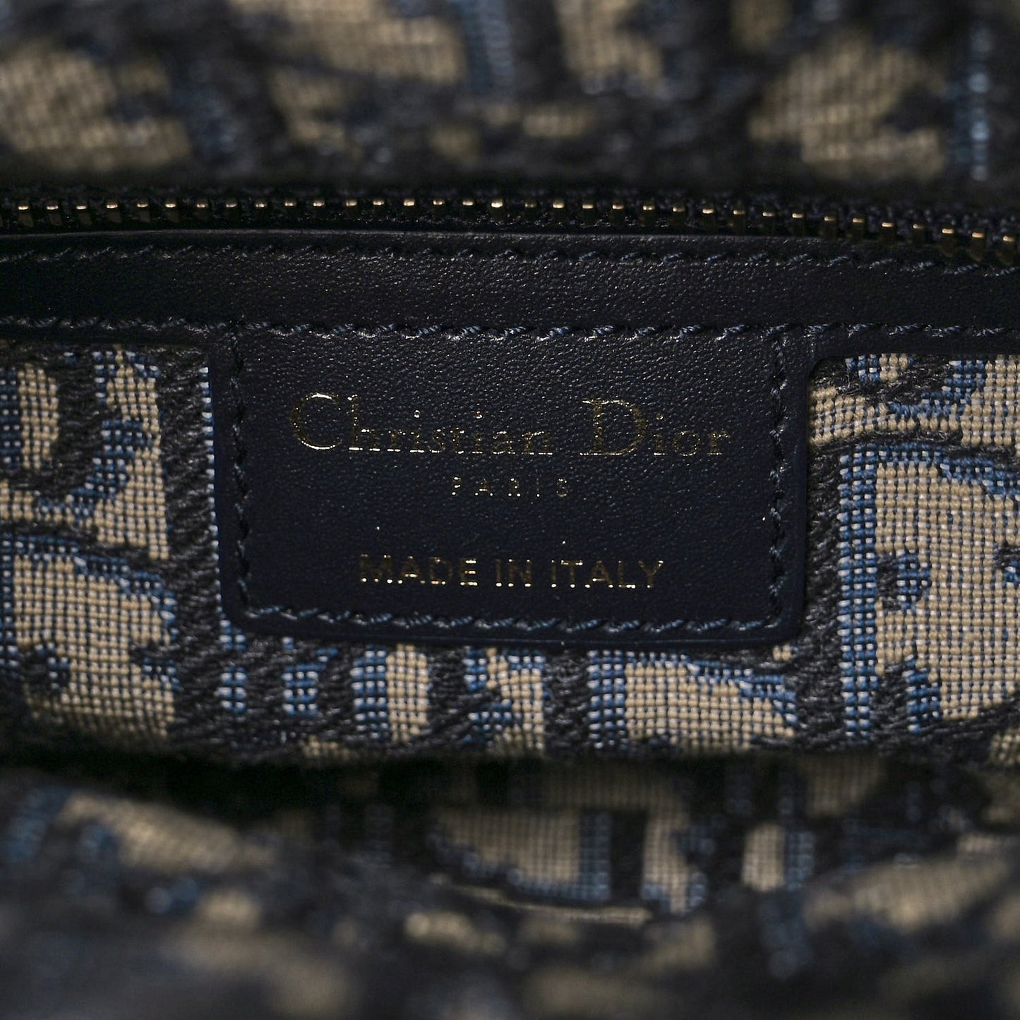 Wicker Oblique Mini Lady Dior Bag Blue