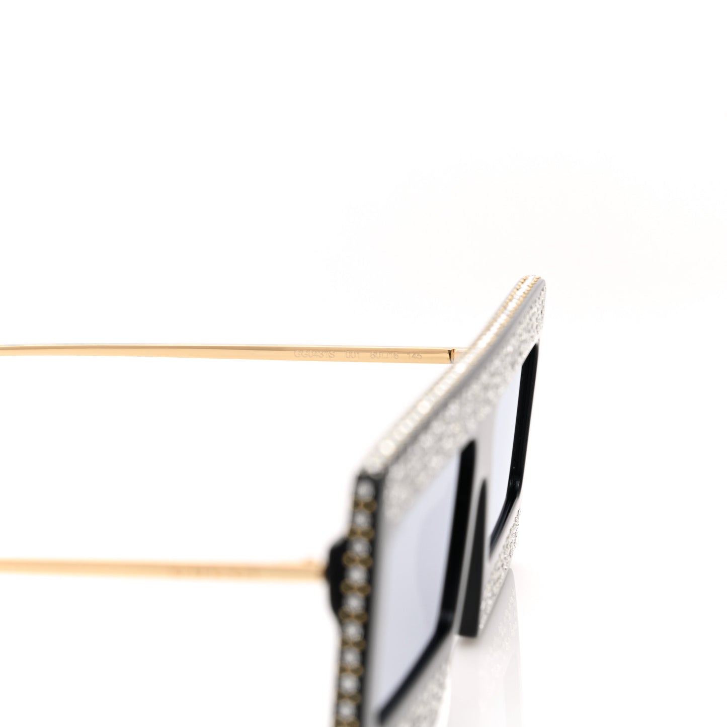 Acetate Crystal Mask-Frame Sunglasses GG0431S Black