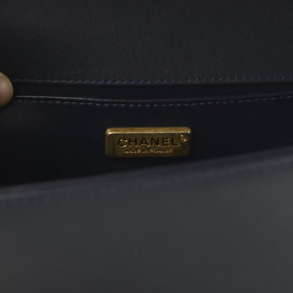 Chanel Orylag Medium Boy Top Handle Flap Navy 8 of 10