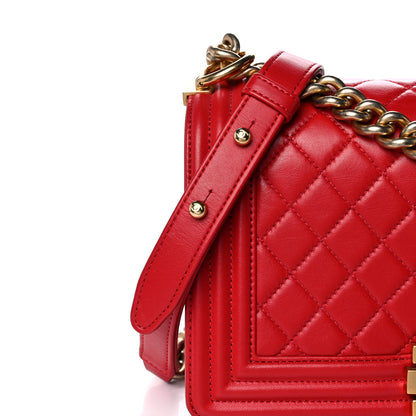 Chanel Lambskin Quilted Medium Boy Flap Red 9 of 16