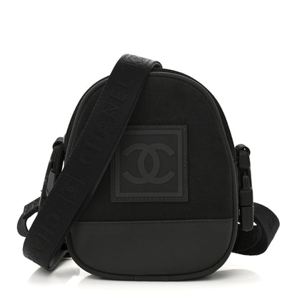 Chanel Canvas Nylon Sport Crossbody Black Green 1 of 10