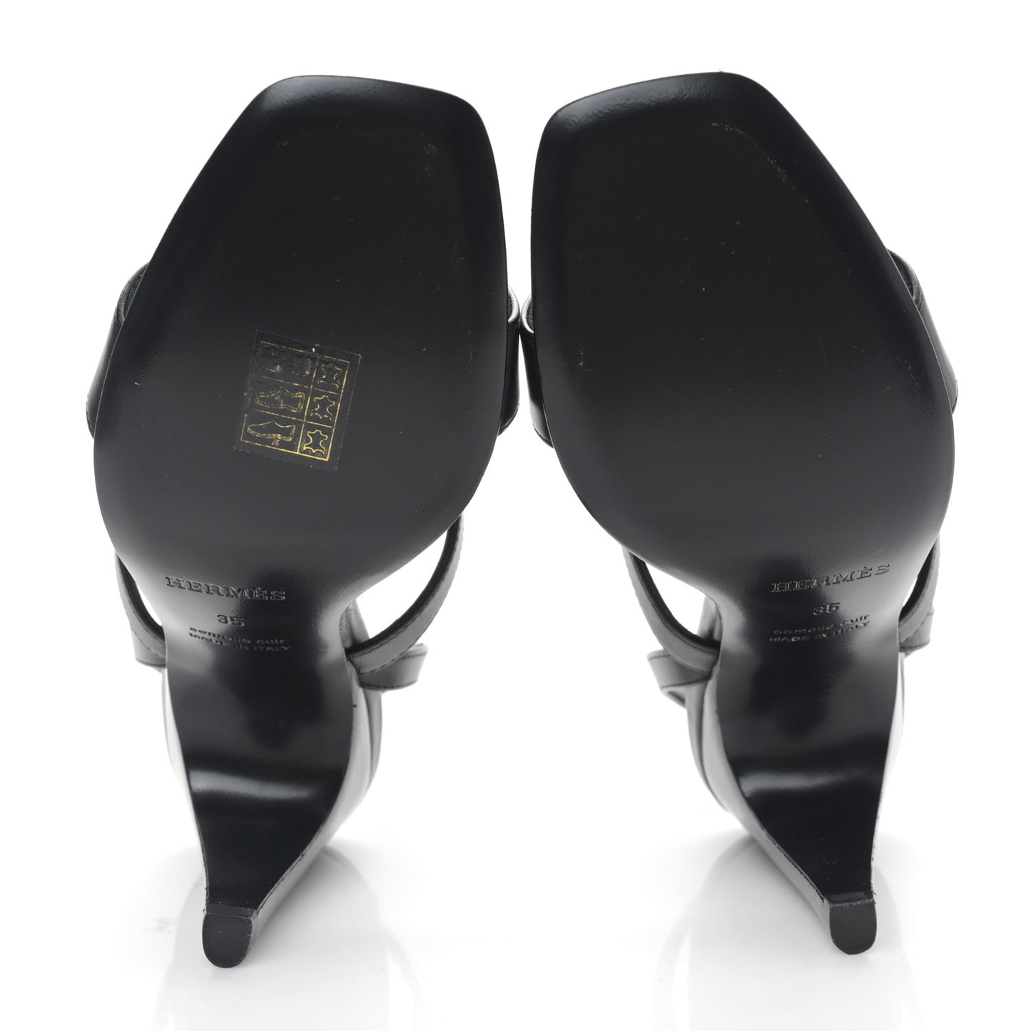 Calfskin Glamour 75 Sandals 35 Black