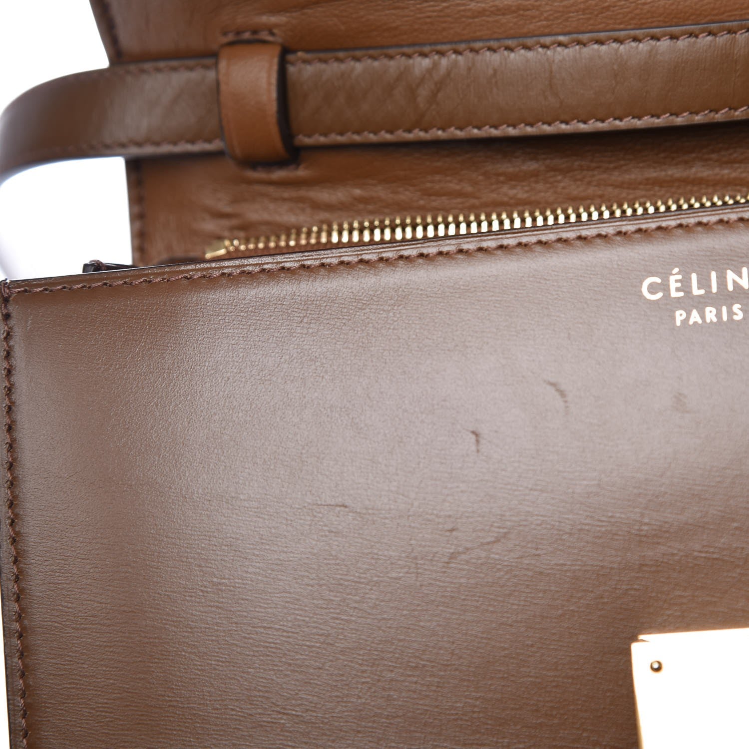 Celine Box Calfskin Medium Classic Box Flap Bag Camel 7 of 9